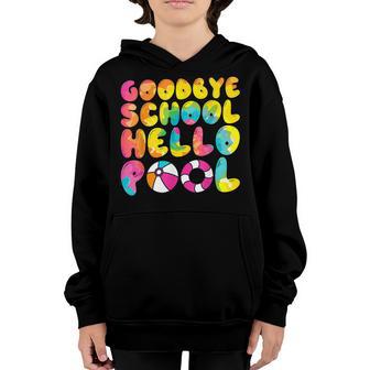 Kids Good Bye School Hello Pool Summer Vacation Last Day Youth Hoodie - Thegiftio UK