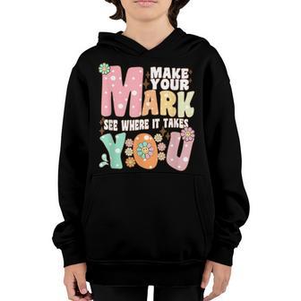 Kids Groovy The Dot Day Make Your Mark See Where It Takes Youth Hoodie - Thegiftio UK