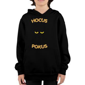 Kids Halloween Hocus Pocus Black Cat Halloween Day Youth Hoodie - Thegiftio UK