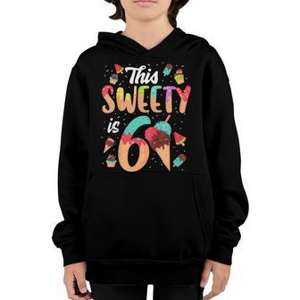 Kids Ice Cream Birthday Party Decorations Boy 6 Yrs Old 6Th Bday Youth Hoodie - Thegiftio UK