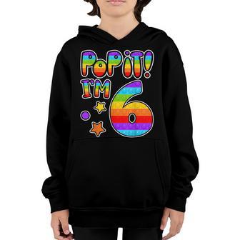 Kids Im 6 Years Old Happy 6Th Birthday Pop It Fidget Youth Hoodie - Thegiftio UK