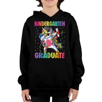 Kids Kindergarten Graduation Dab Dabbing Unicorn Youth Hoodie - Thegiftio UK