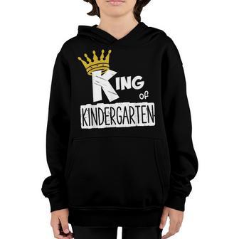 Kids King Of Kindergarten Happy First Day Of School Boys Youth Hoodie - Thegiftio UK