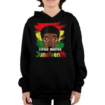 Kids Little Mister Junenth Black Boy Toddler Prince Youth Hoodie - Thegiftio UK