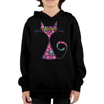 Kids Polka Dot Day Cat International Dot Day Kids V2 Youth Hoodie - Thegiftio UK
