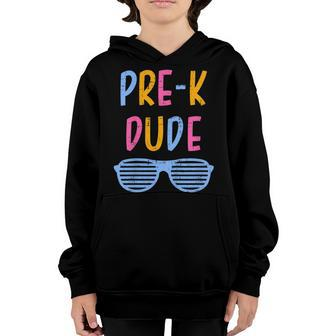 Kids Pre-K Dude Back To School For First Day Of Preschool Kids Youth Hoodie - Seseable