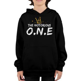 Kids The Notorious One First Birthday Hip Hop Outfit Boys Youth Hoodie - Thegiftio UK