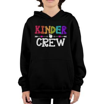 Kinder Crew Funny Kindergarten Teacher 1St Day Of School Graphic Design Printed Casual Daily Basic Youth Hoodie - Thegiftio UK
