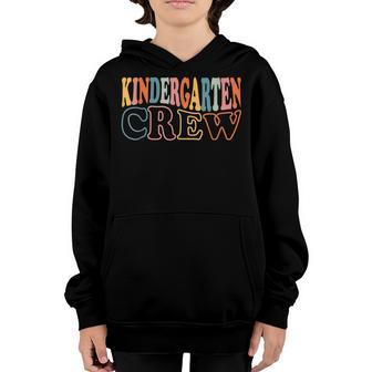 Kinder Crew Kindergarten Teacher First 1St Day Of School Youth Hoodie - Thegiftio UK