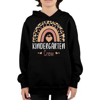 Kinder Crew Kindergarten Teacher Rainbow 1St Day Of School Youth Hoodie - Thegiftio UK