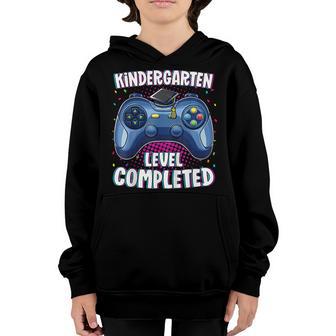 Kindergarten Graduation Level Completed Gamer Graduation Youth Hoodie - Thegiftio UK