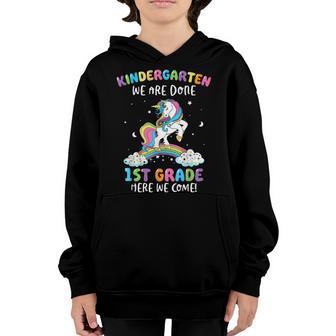 Kindergarten Graduation Magical Unicorn Gifts Kids Girls V2 Youth Hoodie - Thegiftio UK