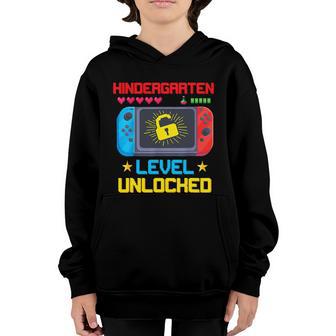 Kindergarten Level Unlocked Back To School Funny Gamer Graphic Design Printed Casual Daily Basic Youth Hoodie - Thegiftio UK