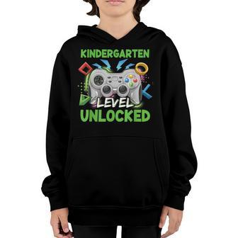 Kindergarten Level Unlocked Video Gamer Back To School Youth Hoodie - Seseable