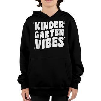 Kindergarten Vibes Groovy For Teacher Kids Boy Girl Students Youth Hoodie - Thegiftio UK