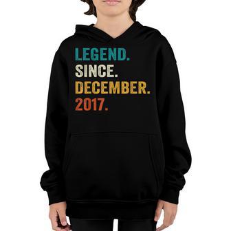 Legend Since December 2017 5Th Birthday Gift 5 Years Old Boy Youth Hoodie - Thegiftio UK
