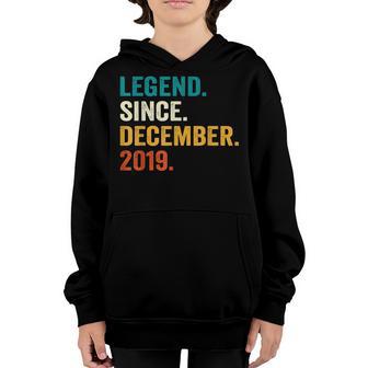 Legend Since December 2019 3Rd Birthday Gift 3 Years Old Boy Youth Hoodie - Thegiftio UK