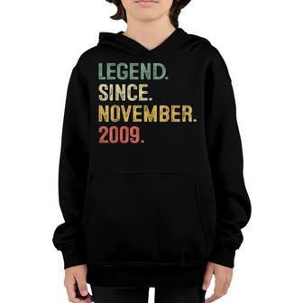 Legend Since November 2009 13Th Bday Gifts 13 Years Old Boys Youth Hoodie - Thegiftio UK