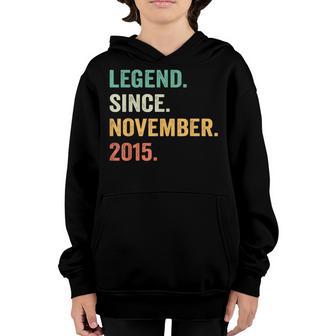 Legend Since November 2015 7Th Birthday Gift 7 Years Old Boy Youth Hoodie - Thegiftio UK