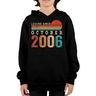 Legend Since October 2006 16 Years Old 16Th Birthday Boy Youth Hoodie - Thegiftio UK