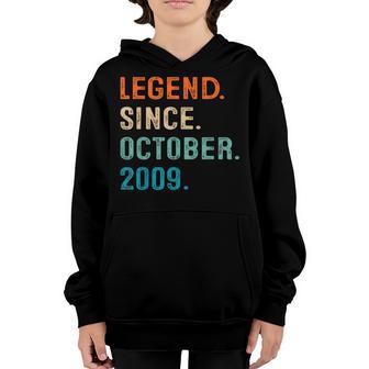 Legend Since October 2009 13Th Birthday Gift 13 Year Old Boy Youth Hoodie - Thegiftio UK