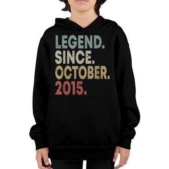 Legend Since October 2015 7Th Birthday Gift 7 Years Old Boy Youth Hoodie - Thegiftio UK