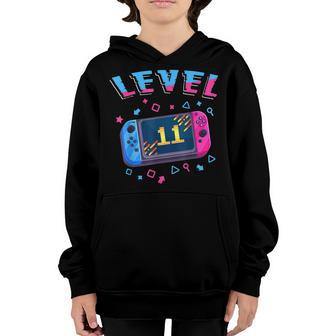 Level 11 Unlocked Gamer 11Th Birthday Gift Video Game Lovers Youth Hoodie - Thegiftio UK