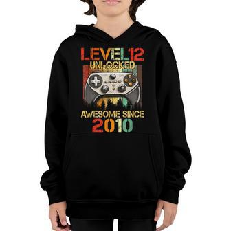 Level 12 Unlocked Awesome 2010 Video Game 12Th Birthday Gift V2 Youth Hoodie - Thegiftio UK