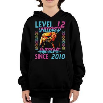 Level 12 Unlocked Awesome 2010 Video Game 12Th Birthday Kids Youth Hoodie - Thegiftio UK