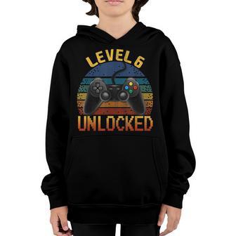 Level 6 Birthday Boy 6 Year Old Video Games Gaming Gift Kids V2 Youth Hoodie - Thegiftio UK
