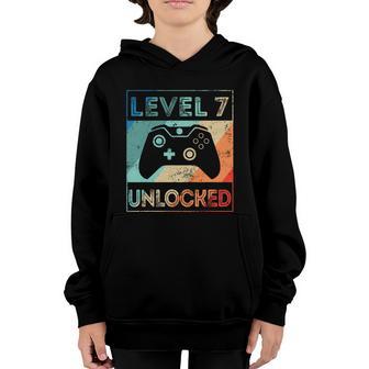 Level 7 Unlocked Shirt Bithday Gamer 7Th Birthday Gifts Graphic Design Printed Casual Daily Basic Youth Hoodie - Thegiftio UK