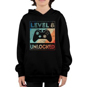 Level 8 Unlocked Shirt Bithday Gamer 8Th Birthday Gifts Graphic Design Printed Casual Daily Basic Youth Hoodie - Thegiftio UK