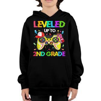 Leveled Up To 2Nd Grade Gamer Back To School 2Nd Grade Youth Hoodie - Thegiftio UK