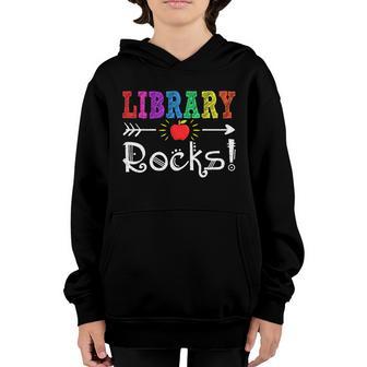 Library Crew Tee Team Library Teacher Back To School Graphic Design Printed Casual Daily Basic Youth Hoodie - Thegiftio UK