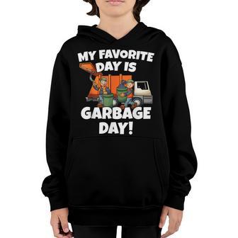 Little Boys Cute I Love Trash Garbage Trucks Youth Hoodie - Thegiftio UK