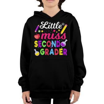 Little Miss 2Nd Grade Grader Girls 1St Day Back To School V2 Youth Hoodie - Seseable