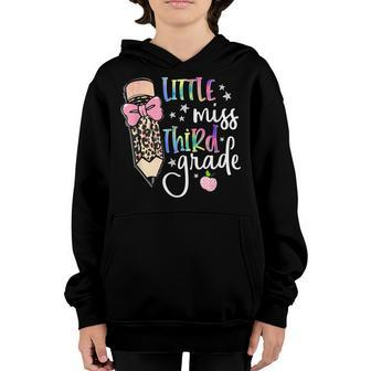Little Miss Third Grade Kids Back To School 3Rd Grade Gift Youth Hoodie - Seseable