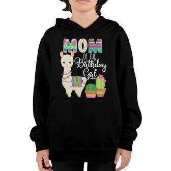 Llama Birthday Mom Of The Birthday Gift Girl Farm Llama Birthday Gift Graphic Design Printed Casual Daily Basic Youth Hoodie - Thegiftio UK