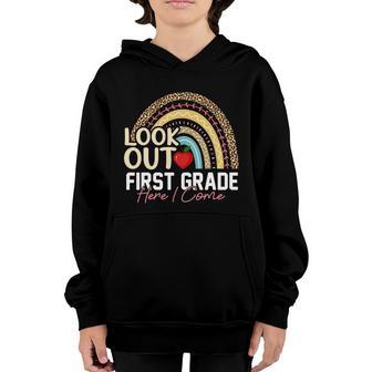 Look Out First 1St Grade Here I Come Girls 1St Grade Team Cute Gift Graphic Design Printed Casual Daily Basic Youth Hoodie - Thegiftio UK