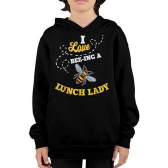 Lunch Lady Bee Lover Cafeteria School Food Service Crew Youth Hoodie - Thegiftio UK