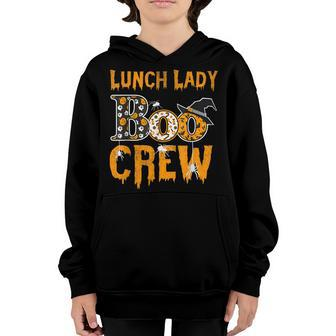 Lunch Lady Teacher Boo Crew Halloween Lunch Lady Teacher Youth Hoodie - Seseable