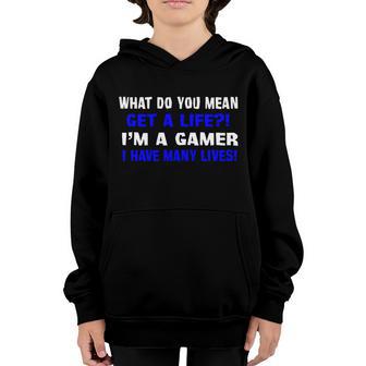 Many Lives Gamer T-Shirt Graphic Design Printed Casual Daily Basic Youth Hoodie - Thegiftio UK
