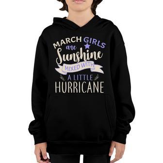 March Girls Are Sunshine Mixed With Hurricane Graphic Design Printed Casual Daily Basic Youth Hoodie - Thegiftio UK