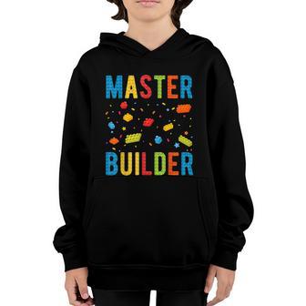 Master Builder Kids Building Blocks Brick Builder Graphic Design Printed Casual Daily Basic Youth Hoodie - Thegiftio UK