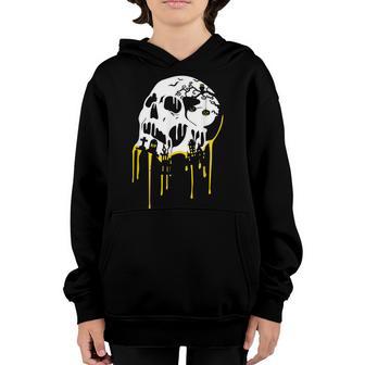 Melting Skull Art Graphic Halloween Costumes Gifts Men Boys Youth Hoodie - Thegiftio UK