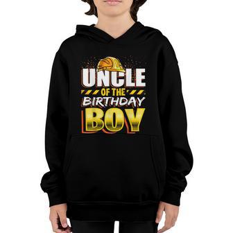Mens Uncle Of The Birthday Boy Construction Hat Birthday Party Graphic Design Printed Casual Daily Basic Youth Hoodie - Thegiftio UK