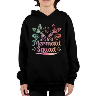 Mermaid Birthday Girls Mermaid Squad Gift Youth Hoodie - Thegiftio UK
