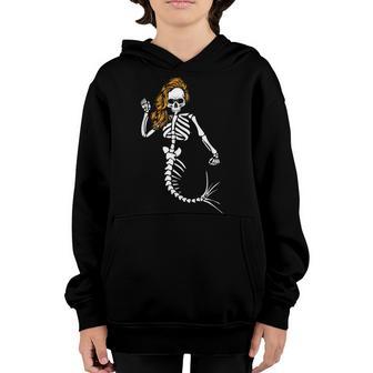 Mermaid Skeleton Halloween Costume Women Girls Gifts Youth Hoodie - Thegiftio UK