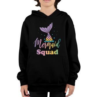 Mermaid Squad Funny Birthday Girl Princess Party Matching Cute Gift Youth Hoodie - Thegiftio UK