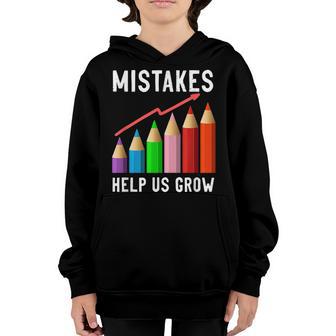 Mistakes Help Us Grow Growth Mindset Teacher Motivational Youth Hoodie - Thegiftio UK